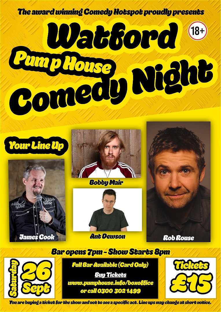 September26 Watford Comedy Night
